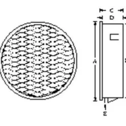 New udluftningsventil, Ø63 mm, galvaniseret Ventilationsriste|Duka