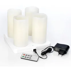 Sale genopladelige LED bloklys, 4 stk. Bordlamper
