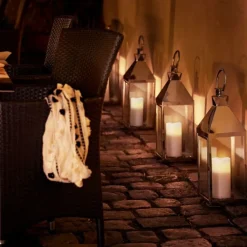Sale genopladelige LED bloklys, 4 stk. Bordlamper