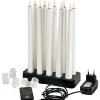 Discount genopladelige LED kronelys, 10 stk. Kunstige Stearinlys