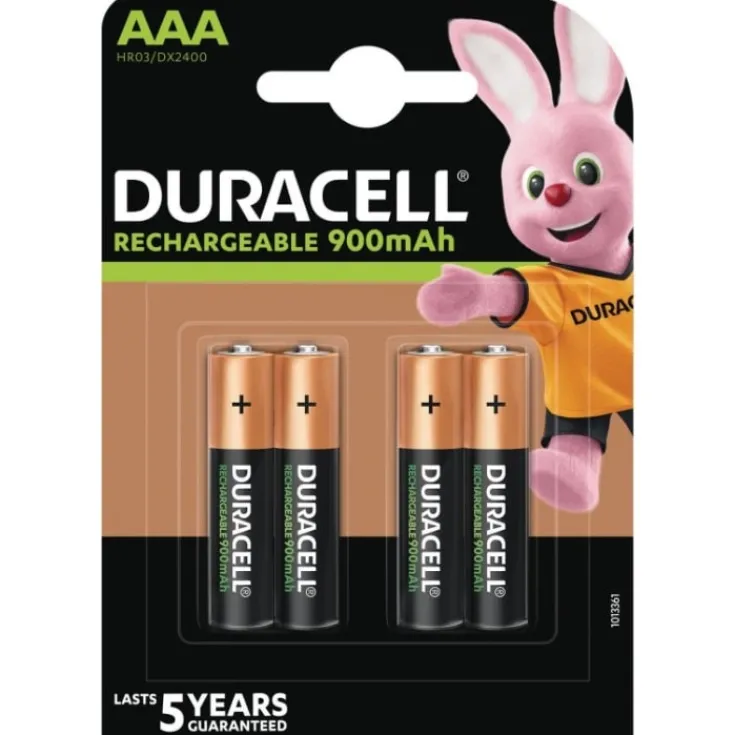 Outlet AAA genopladelige batterier, 4 stk. Batterier|Duracell