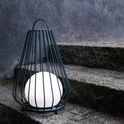 Clearance Evesham solcelle lanterne, grøn, Udendørs Bordlamper|Solcellelamper