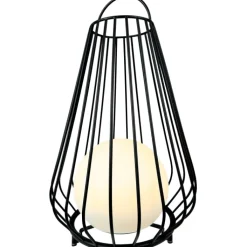 Online Evesham solcelle lanterne, sort, Udendørs Bordlamper|Solcellelamper