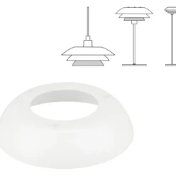 Clearance reserveglas til DL31 lamper, nederste skærm (universal) Reserveglas|Dyberg Larsen
