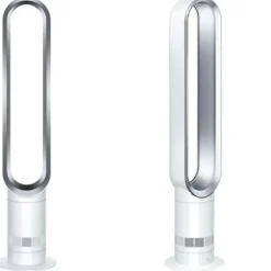 New AM07 Cool gulvventilator, 100 cm, hvid/sølv Gulvventilatorer