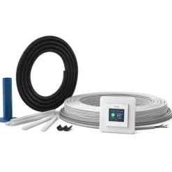 Discount gulvvarmesæt med varmekabel & termostat, wifi, 960W, 86 meter Varmekabler & Frostsikring