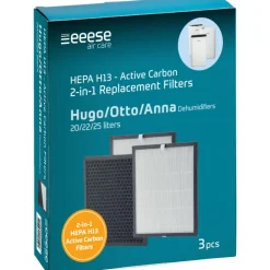 HEPA og aktivt kulfilter til Hugo, Otto, Anna, 3 stk. Affugtere