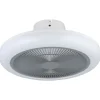 Discount Kostrena ventilator med lys, hvid/grå Loftventilatorer