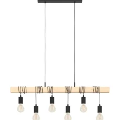Outlet Townshend langbordspendel, 6 lamper, sort Loftlamper