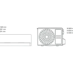 Best Front Boost Silver luft til luft varmepumpesæt, 6,15 kW Varmepumper