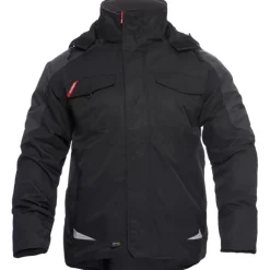 Clearance FE Engel Galaxy vinterjakke, sort/koksgrå, str. 5XL Jakker & Veste