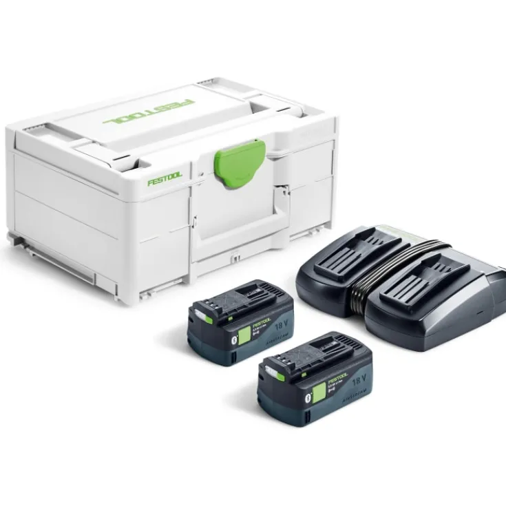 Best Energi-Set Sys 18V batterisæt, med lader, 2 x 5,0Ah Batterier & Opladere