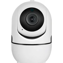 Clearance Foss Fesh Smart overvågningskamera med motor, indendørs, livevideo, hvid Alarmsystemer & Tyverisikring