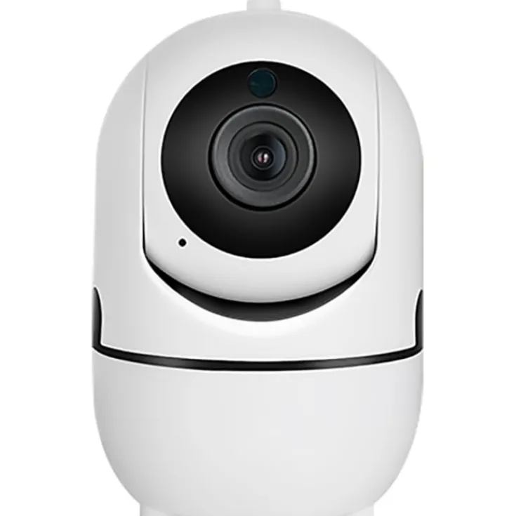 Clearance Foss Fesh Smart overvågningskamera med motor, indendørs, livevideo, hvid Alarmsystemer & Tyverisikring