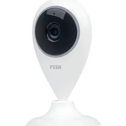 Discount Foss Fesh Smart overvågningskamera, indendørs, livevideo, hvid Alarmsystemer & Tyverisikring