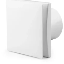 Hot 100 badventilator, fugtstyring, timer, Ø100 mm, hvid Badeværelsesventilatorer