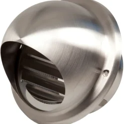 Clearance murrist, Ø125 mm, stormkappe, børstet rustfrit stål Badeværelsesventilatorer