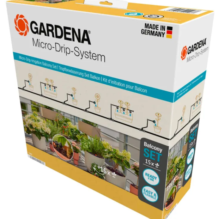 Online micro-drip terrassesæt til 30 planter Vandingssystemer
