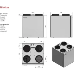 Hot ECO 360R ventilationsanlæg med varmegenvinding, liggende, Ø160 mm Varmegenvinding