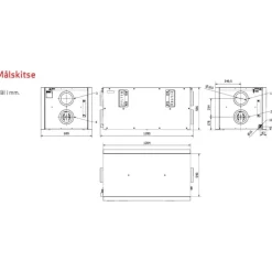 New ECO 400 XL ventilationsanlæg med varmegenvinding, forvarmeflade, Ø160 mm Varmegenvinding