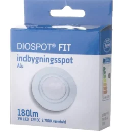 GN Diospot FIT LED indbygningsspot, 2700K, Gn Belysning|Møbelspots