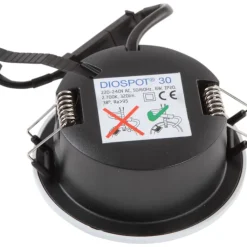 Online GN Diospot 30, LED V.2, sort, 3000K Gn Belysning|Indbygningsspots