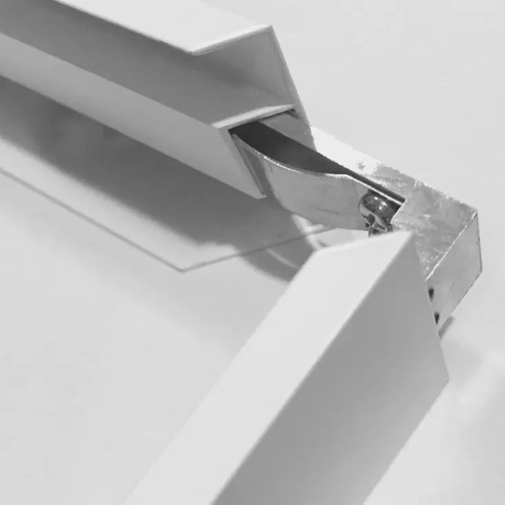 Online Click-Fit påbygningsramme til panel, hvid, Led Paneler