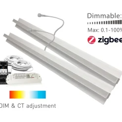 New planforsænket 2 stk. CCT LED skinner til Troldtekt loft, 60 cm Led Skinner