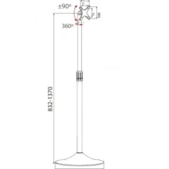 Hot Gulvstander fjernsyn med tiltning, 13-27"/22kg Tv Ophæng & -Stativer