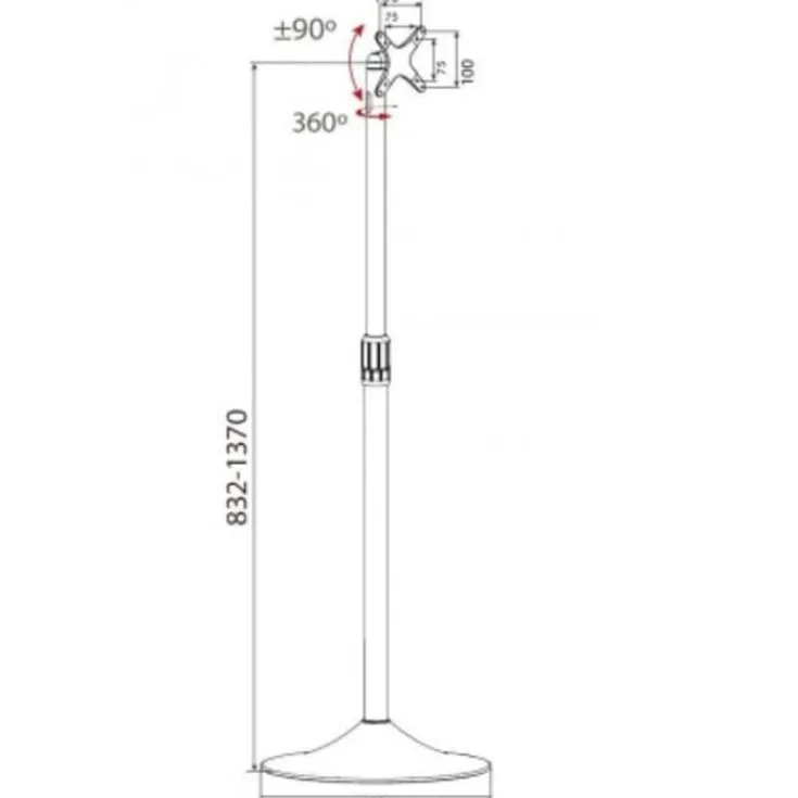 Hot Gulvstander fjernsyn med tiltning, 13-27"/22kg Tv Ophæng & -Stativer