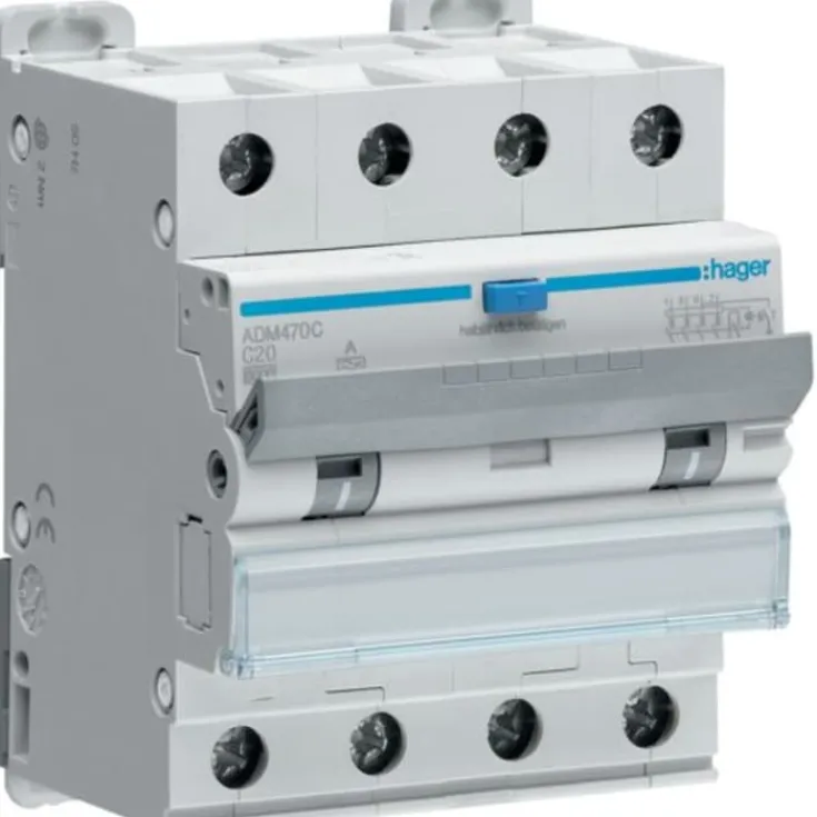 Outlet ADA470C HPFI kombiafbryder C, 4P, Tavlekomponenter