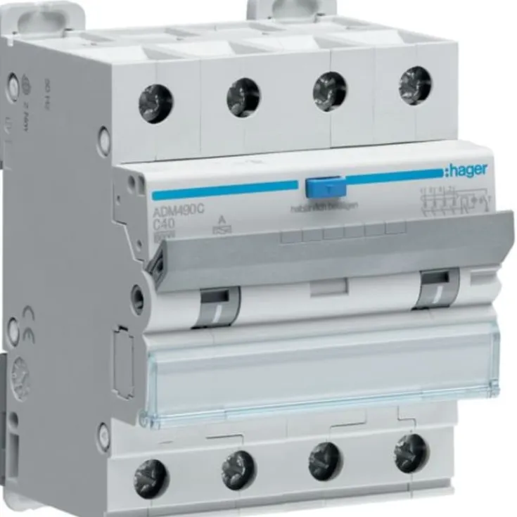 Outlet ADA490C HPFI kombiafbryder C, 4P, Tavlekomponenter