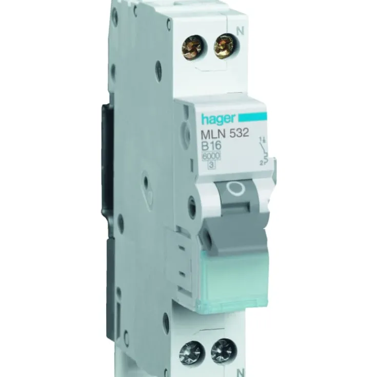 Clearance Automatsikring C 1P+N 1M, Tavlekomponenter