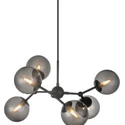 Sale Atom Large lysekrone, røgfarvet Halo Design