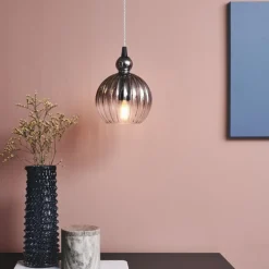 Discount Ball Ball pendel, røgfarvet, Ø15 cm Loftlamper