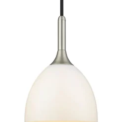 Bellevue pendel, glas/børstet stål, Ø24 cm Loftlamper