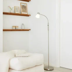 Online Hudson gulvlampe, 1-armet, stål Gulvlamper