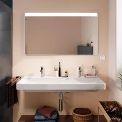 Best Xarita Lite Q spejl med lys, 120x70 cm, hvid Spejle Med Lys
