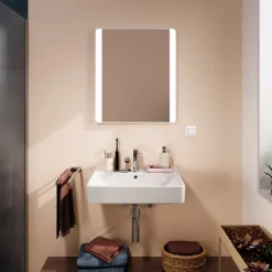 Sale Xarita Lite Q spejl med lys, 60x70 cm, hvid Spejle Med Lys