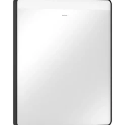 Clearance Xarita Lite Q spejl med lys, 60x70 cm, sort Spejle Med Lys