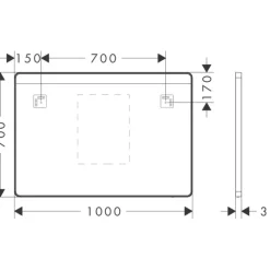 Hot Xarita Lite Q spejl med lys, sensor, 100x70 cm, hvid Spejle Med Lys
