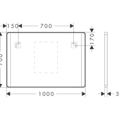 Discount Xarita Lite Q spejl med lys, sensor, 100x70 cm, hvid Spejle Med Lys