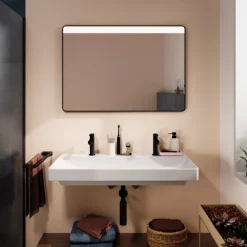 Best Xarita Lite Q spejl med lys, sensor, 100x70 cm, sort Spejle Med Lys