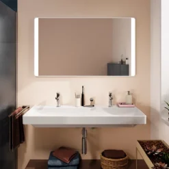 Online Xarita Lite Q spejl med lys, sensor, 120x70 cm, hvid Spejle Med Lys