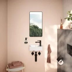 Discount Xarita Lite Q spejl med lys, sensor, 36x70 cm, sort Spejle Med Lys