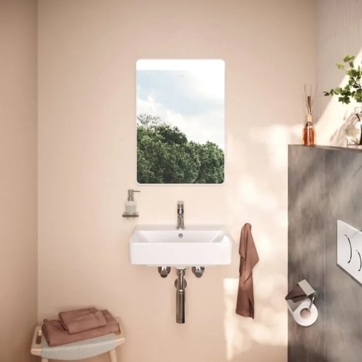 Hot Xarita Lite Q spejl med lys, sensor, 50x70 cm, hvid Spejle Med Lys