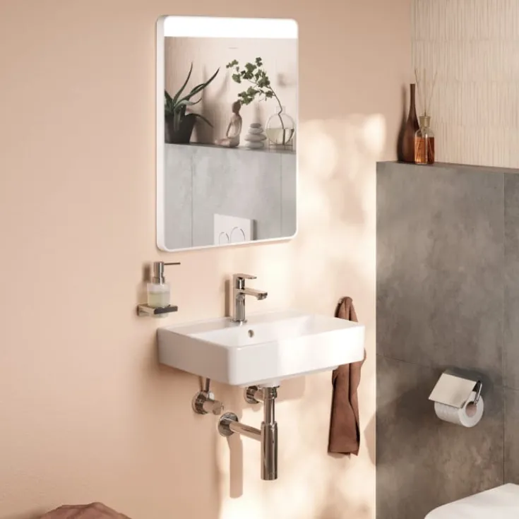 Hot Xarita Lite Q spejl med lys, sensor, 50x70 cm, hvid Spejle Med Lys