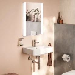 Clearance Xarita Lite Q spejl med lys, sensor, 50x70 cm, hvid Spejle Med Lys