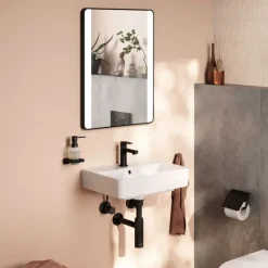 Best Xarita Lite Q spejl med lys, sensor, 50x70 cm, sort Spejle Med Lys