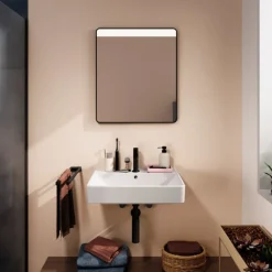 Best Xarita Lite Q spejl med lys, sensor, 60x70 cm, sort Spejle Med Lys
